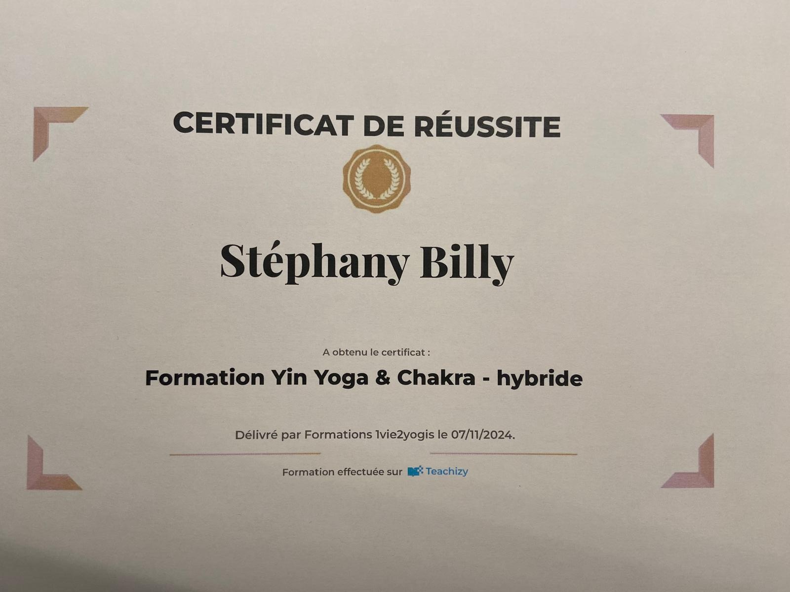 Diplôme 1 de Stéphany